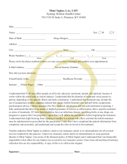 Mimi Tagher, LAc, LMT Synergy Holistic Health Center 7413 US 42