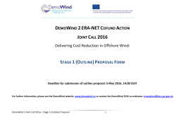Annex C &ndash; Stage 1 (Outline) Proposal Form
