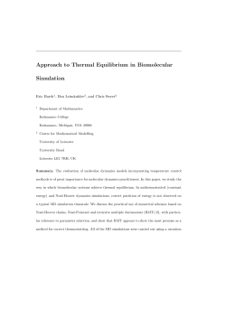 Approach to Thermal Equilibrium in Biomolecular Simulation