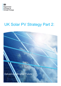 UK Solar PV Strategy Part 2 - British Photovoltaic Association
