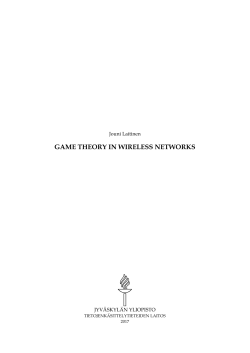 Game Theory in wireless networks