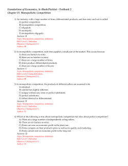 Foundations of Economics, 3e (Bade/Parkin)