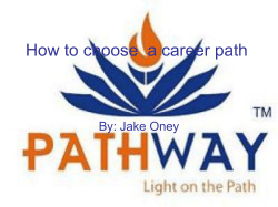 How to choose a career path