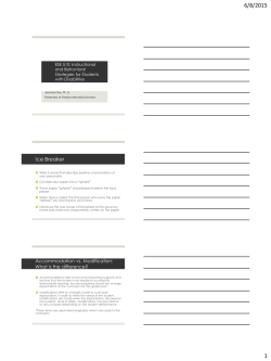 Instructional and Behavioral Strategies for Students with Disabilities