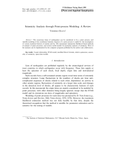Seismicity Analysis through Point