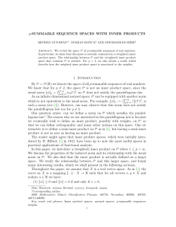 p-SUMMABLE SEQUENCE SPACES WITH INNER PRODUCTS 1