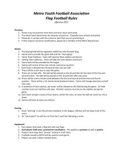Metro Youth Football Association Flag Football Rules