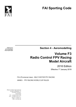 1. general specifications of the fpv racing model