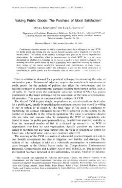 Valuing Public Goods: The Purchase of Moral Satisfaction*`