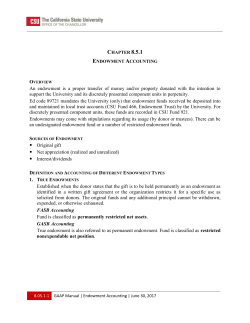 Endowment Accounting - California State University