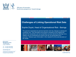 ARC Logics User Training - Institute of Operational Risk