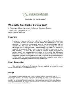 The True Cost of Coal