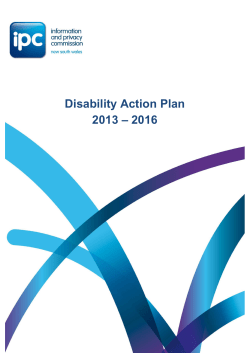 Disability Action Plan 2013-2016
