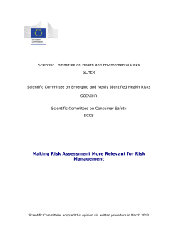 Making Risk Assessment More Relevant for