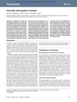 Emerging anticoagulant strategies