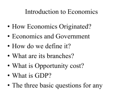 In a command economy the Government takes economic decisions