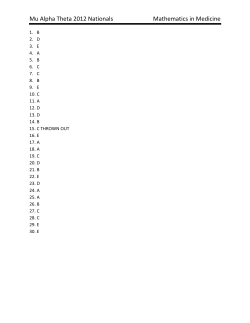 Solutions - Mu Alpha Theta