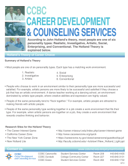 Holland`s Theory of Career Choice