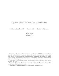 Optimal Allocation with Costly Verification