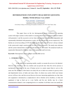 1 heterogeneous non-empty bulk service queueing model