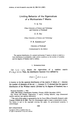 Limiting Behavior of the Eigenvalues of a
