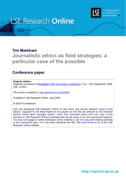 Journalistic ethics as field strategies: a particular case of the possible