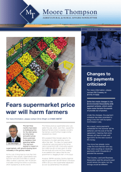 Fears supermarket price war will harm farmers