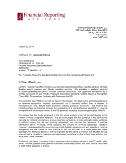 Professional Letter - Financial Reporting Advisors