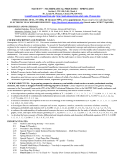 MATH 343: Foundations of Probability and Statistics for Teachers