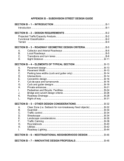 appendix b &ndash; subdivision street design guide