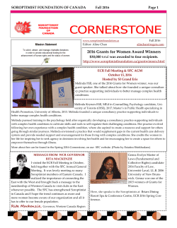 2016 Grants for Women Award Winners