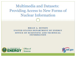 Multimedia and Datasets: Providing Access to New Forms of