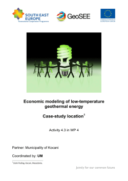 Economic modeling of low-temperature geothermal