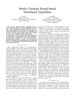 Model Checking Round-Based Distributed Algorithms