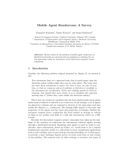 Mobile Agent Rendezvous: A Survey