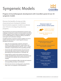 Syngeneic Models Factsheet