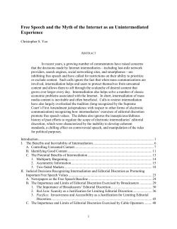 Network Neutrality, Free Speech, and the Myth/Allure/Seductive