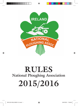 Competition Rules - National Ploughing Championships