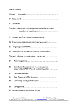 Chapter 3 :- Report on work actually carried out 3.1 Work