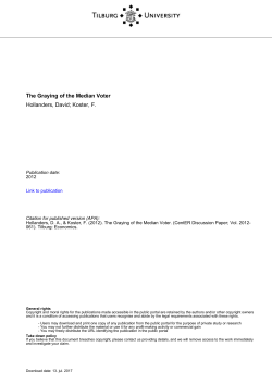 Tilburg University The Graying of the Median Voter