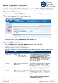 Setting iExpenses Preferences - Themis