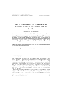 Non-factorizable C-valued functions induced by finite connected