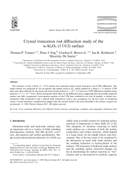 Crystal truncation rod diffraction study of the a