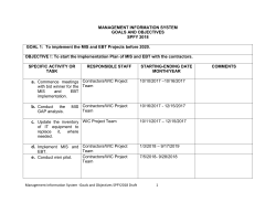 MANAGEMENT INFORMATION SYSTEM GOALS AND