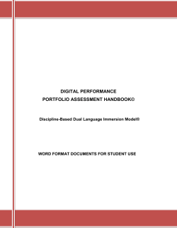 portfolio assessment handbook - Sistema Universitario Ana G. M&eacute;ndez