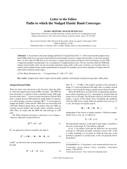 Paths to which the nudged elastic band converges
