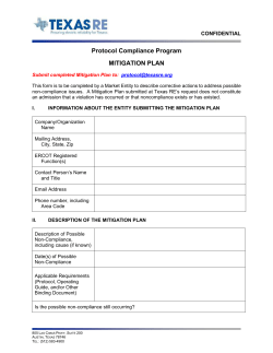 Protocol Compliance Mitigation Plan