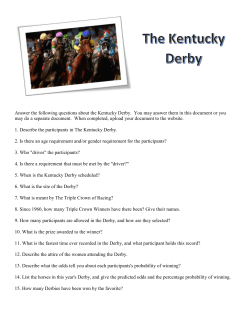 The Kentucky Derby - Bath County Schools