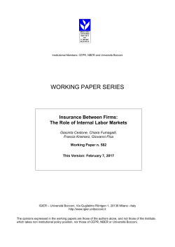 Insurance Between Firms: The Role of Internal Labor Markets