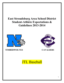 Student Athlete Expectations - East Stroudsburg Area School District
